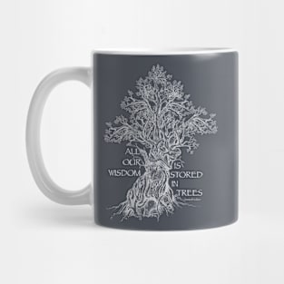 All our Wisdom is stored in Trees Mug